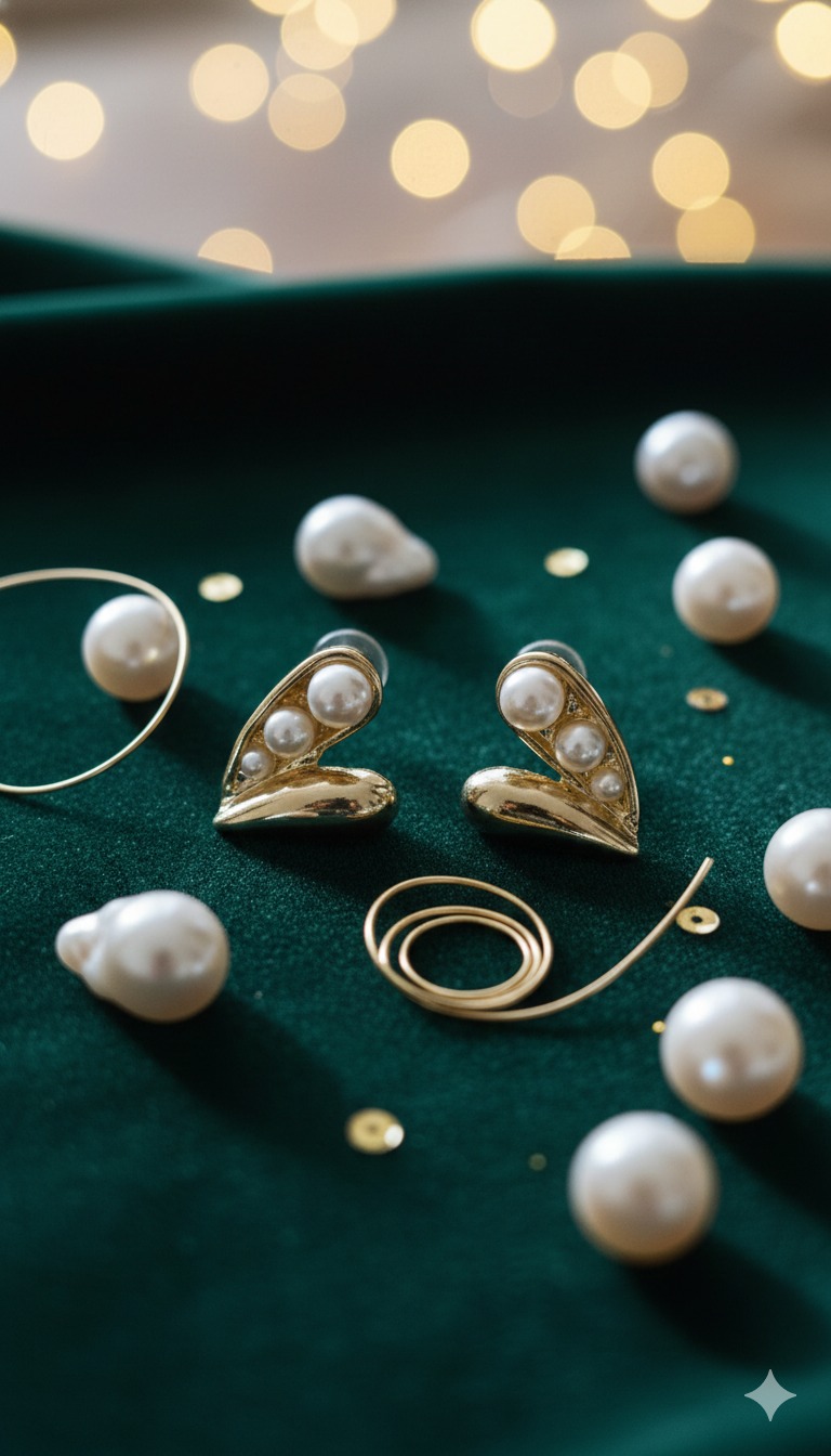 Golden Whisper Pearl Studs